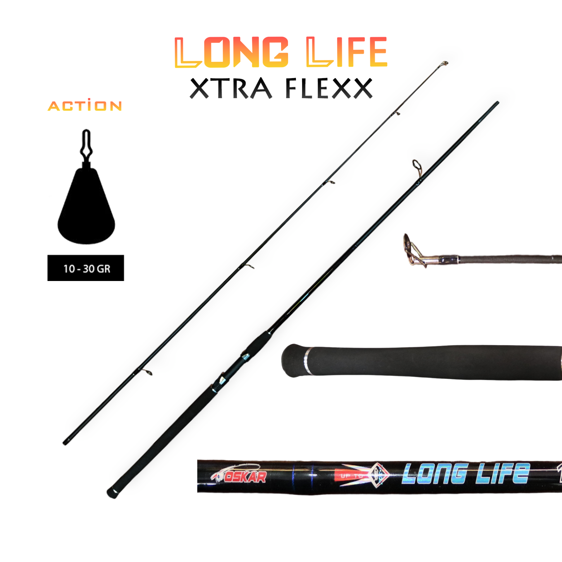 Long Life Xtra Flexx 165cm Spin Olta Kamışı 10-30G