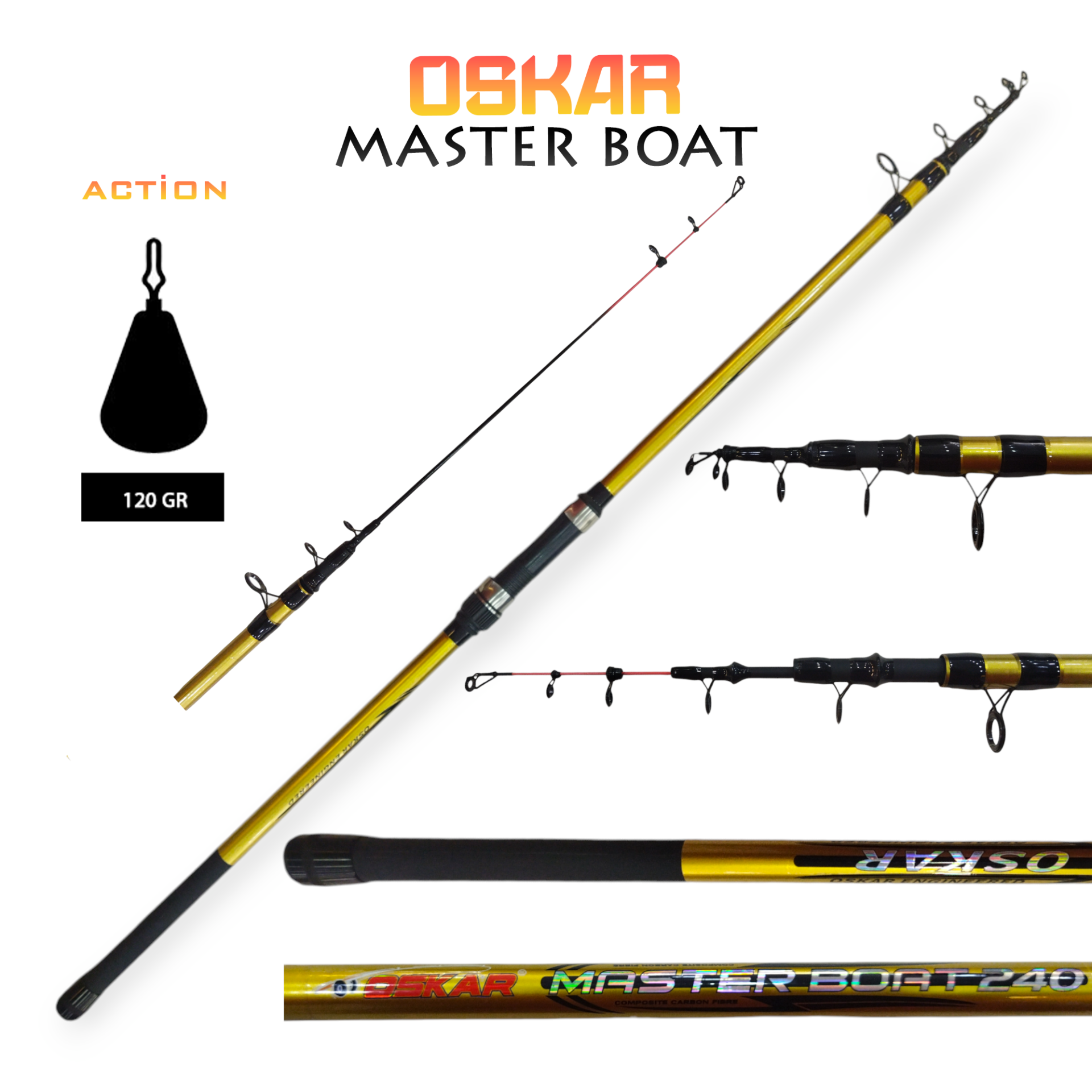 Oskar Master Boat 270cm Olta Kamışı 120g
