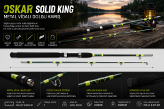 Oskar Solid King Metal Vidalı Dolgu Kamış 135cm