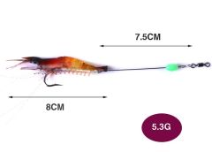 5223 Fosforlu Glow Silikon Karides 8cm.