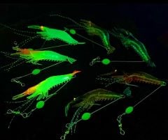 5224 Fosforlu Glow Silikon Karides 8cm.