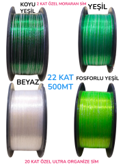 BARRACUDA 22 KAT ULTRA ORGANİZE SİM (500 MT) FOSFORLU YEŞİL