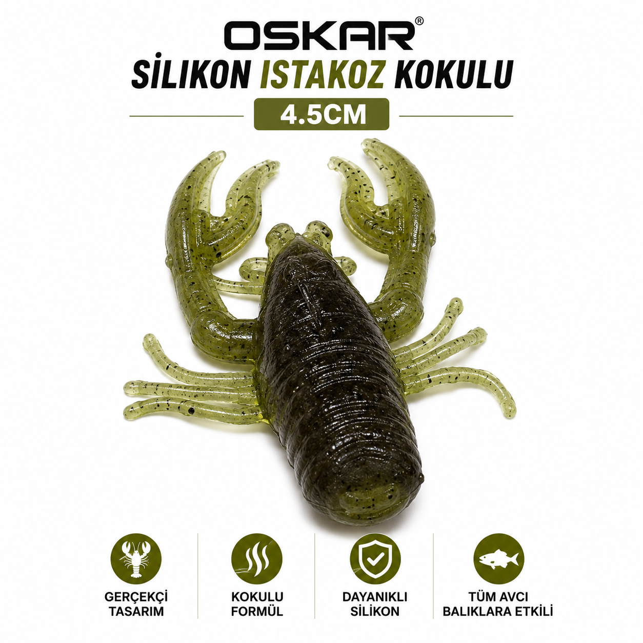 Oskar Silikon Istakoz Kokulu 4.5cm Yeşil